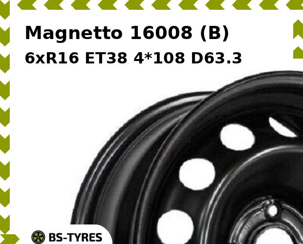 

Колесный диск Magnetto, 16008 (B) 6xR16 ET38 4*108 D63.3