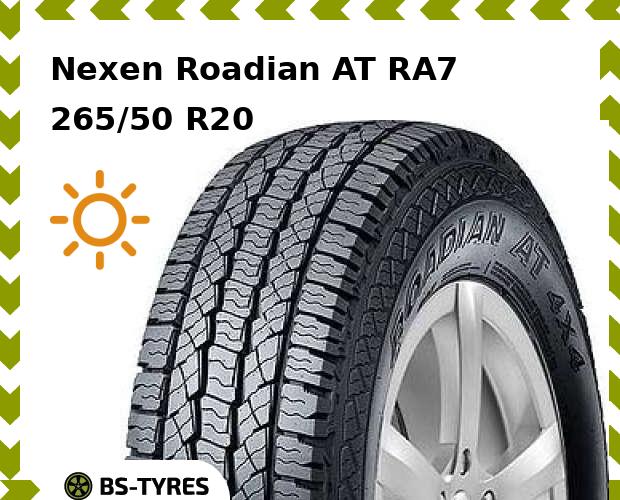 

Летние шины Nexen, Roadian AT RA7 265/50 R20 111T