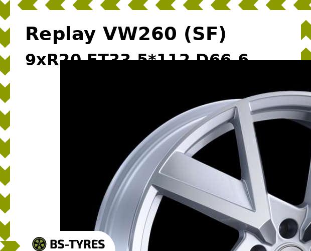 

Колесный диск Replay, VW260 (SF) 9xR20 ET33 5*112 D66.6