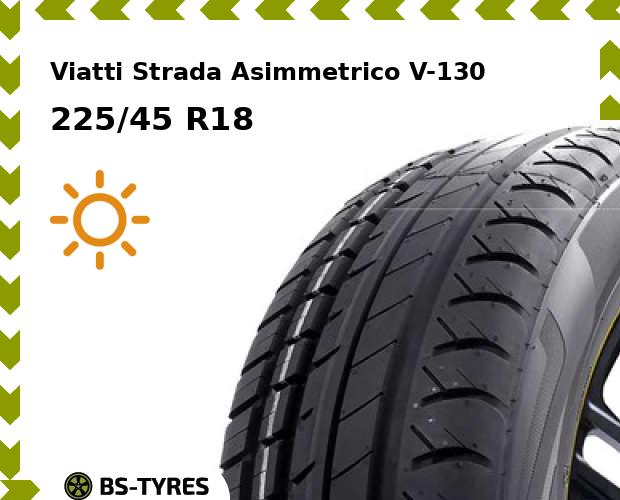 

Летние шины Viatti, Strada Asimmetrico V-130 225/45 R18 95V