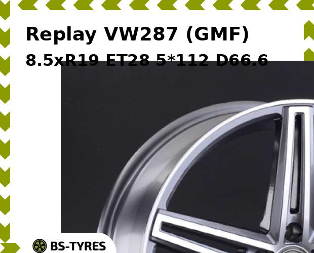 

Колесный диск Replay, VW287 (GMF) 8.5xR19 ET28 5*112 D66.6