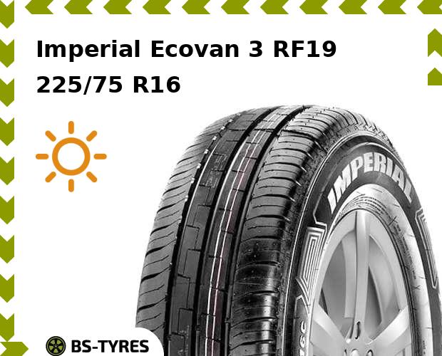 

Летние шины Imperial, Ecovan 3 RF19 225/75 R16C 121/120R