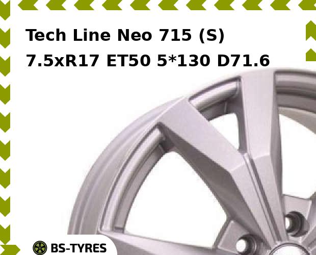 

Колесный диск Tech Line, Tech-line Neo 715 (S) 7.5xR17 ET50 5*130 D71.6