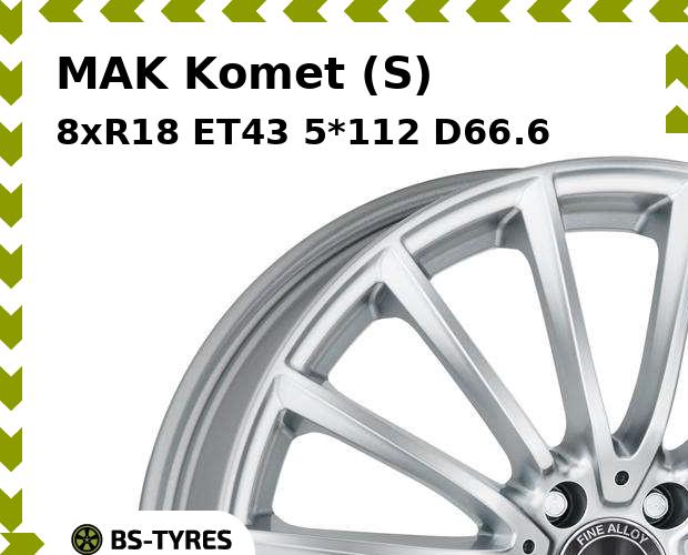 

Колесный диск MAK, Komet (S) 8xR18 ET43 5*112 D66.6