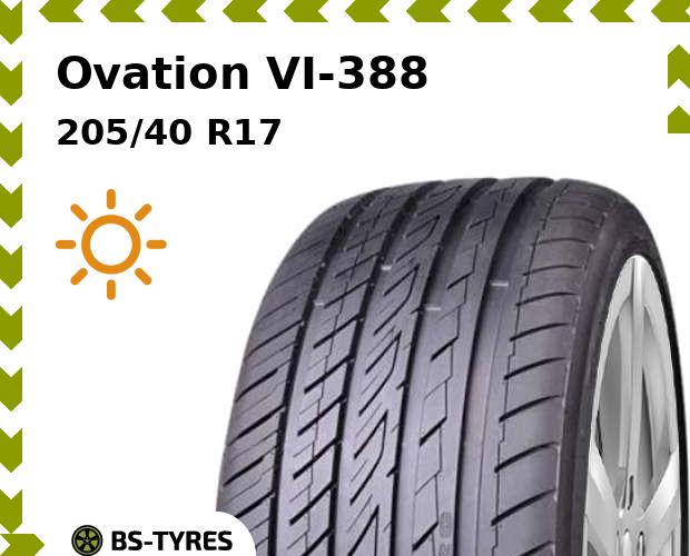 

Летние шины Ovation, VI-388 205/40 R17 84W