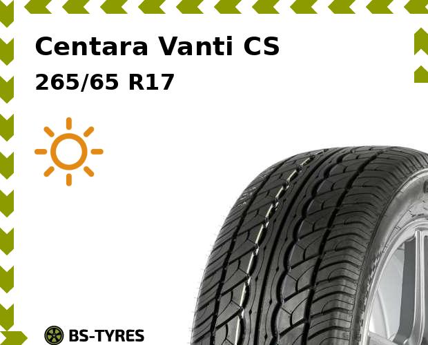 

Летние шины Centara, Vanti CS 265/65 R17 112H
