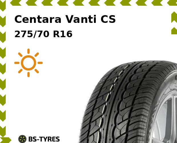 

Летние шины Centara, Vanti CS 275/70 R16 114H