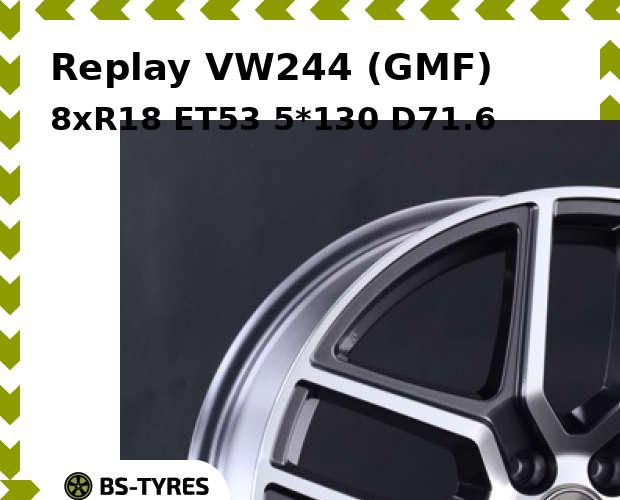

Колесный диск Replay, VW244 (GMF) 8xR18 ET53 5*130 D71.6