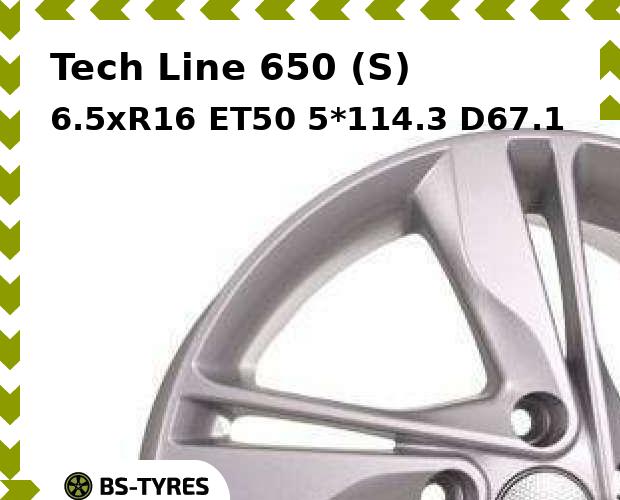 

Колесный диск Tech Line, Tech-line 650 (S) 6.5xR16 ET50 5*114.3 D67.1
