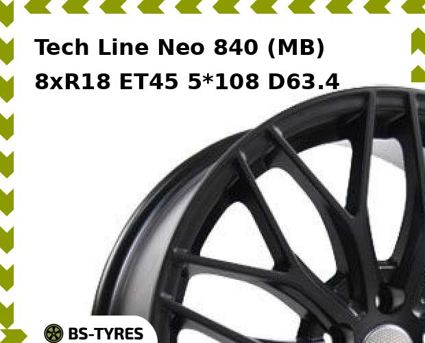 

Колесный диск Tech Line, Tech-line Neo 840 (MB) 8xR18 ET45 5*108 D63.4