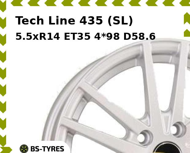 

Колесный диск Tech Line, Tech-line 435 (SL) 5.5xR14 ET35 4*98 D58.6