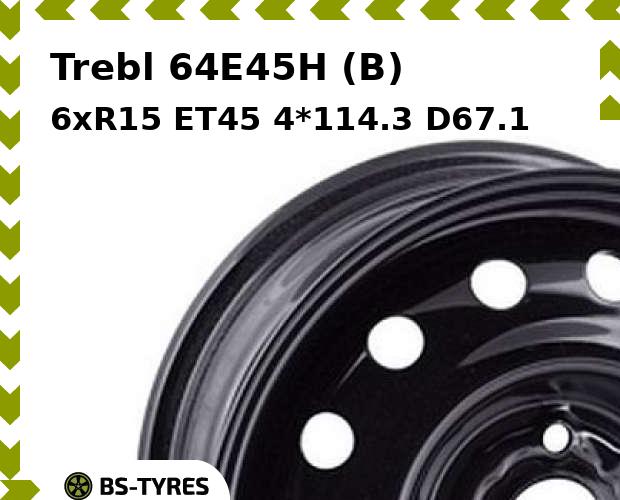 

Колесный диск Trebl, 64E45H (B) 6xR15 ET45 4*114.3 D67.1
