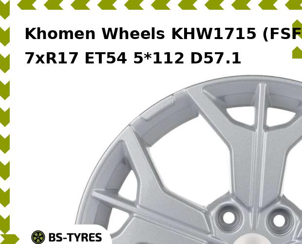 

Колесный диск Khomen Wheels, KHW1715 (FSF) 7xR17 ET54 5*112 D57.1