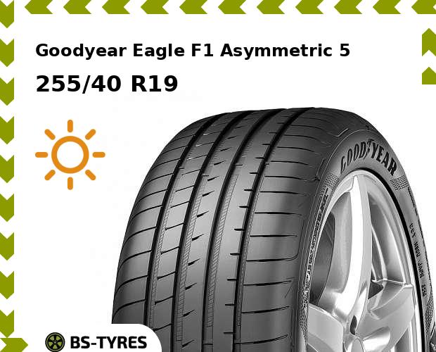 

Летние шины Goodyear, Eagle F1 Asymmetric 5 255/40 R19 100Y