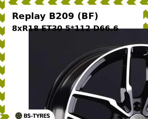 

Колесный диск Replay, B209 (BF) 8xR18 ET30 5*112 D66.6
