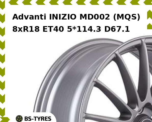 

Колесный диск Advanti, INIZIO MD002 (MQS) 8xR18 ET40 5*114.3 D67.1