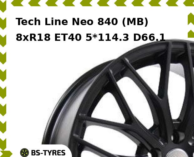 

Колесный диск Tech Line, Tech-line Neo 840 (MB) 8xR18 ET40 5*114.3 D66.1