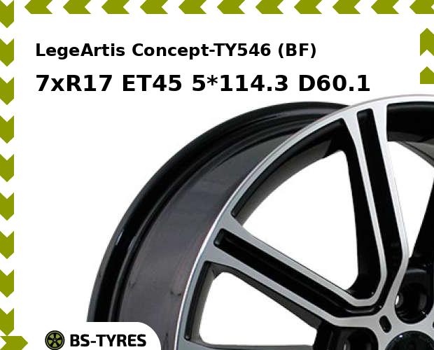 

Колесный диск LegeArtis, Concept-TY546 (BF) 7xR17 ET45 5*114.3 D60.1