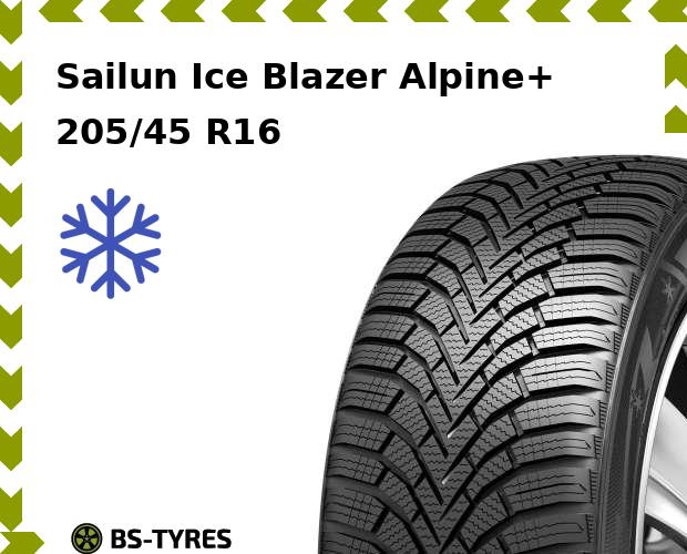 

Зимние шины Sailun, Ice Blazer Alpine+ 205/45 R16 87H