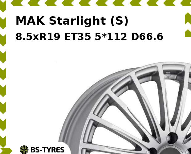 

Колесный диск MAK, Starlight (S) 8.5xR19 ET35 5*112 D66.6
