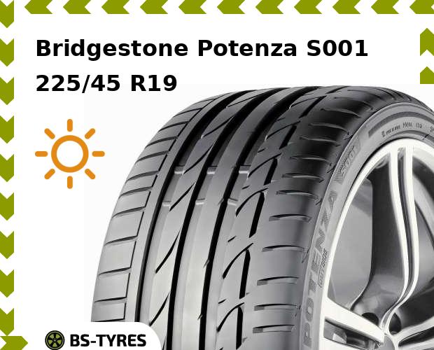 

Летние шины Bridgestone, Potenza S001 RunFlat 225/45 R19 92W