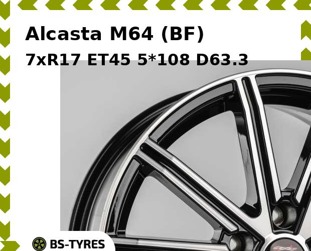 

Колесный диск Alcasta, M64 (BF) 7xR17 ET45 5*108 D63.3