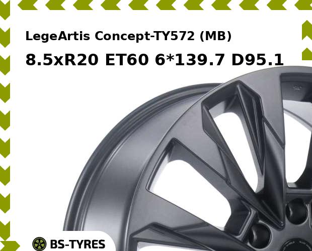 

Колесный диск LegeArtis, Concept-TY572 (MB) 8.5xR20 ET60 6*139.7 D95.1