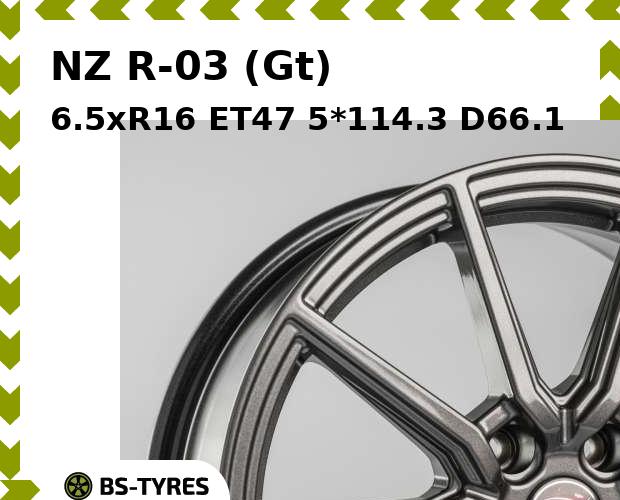 

Колесный диск NZ, R-03 (Gt) 6.5xR16 ET47 5*114.3 D66.1