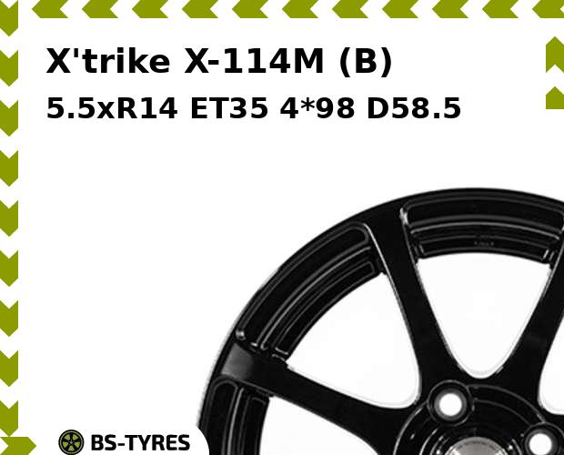 

Колесный диск X'trike, X-114M (B) 5.5xR14 ET35 4*98 D58.5