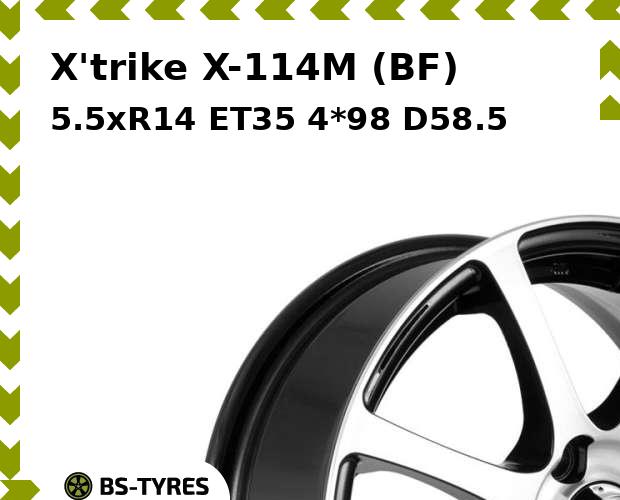 

Колесный диск X'trike, X-114M (BF) 5.5xR14 ET35 4*98 D58.5