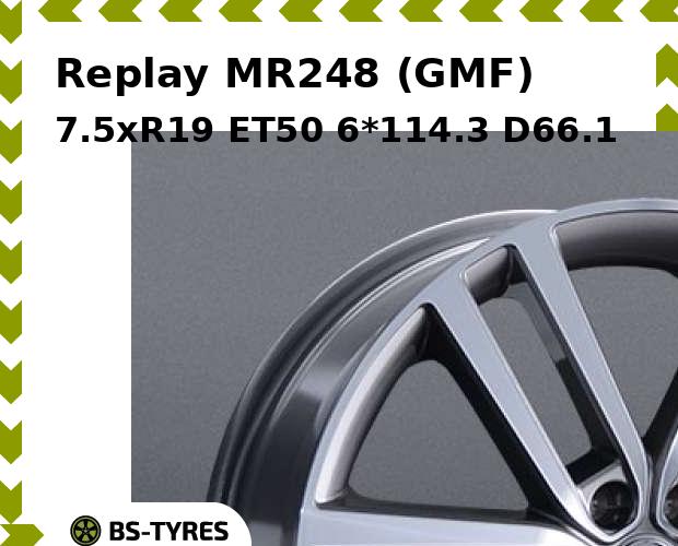 

Колесный диск Replay, MR248 (GMF) 7.5xR19 ET50 6*114.3 D66.1