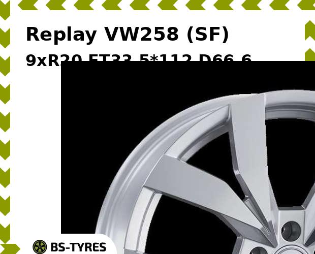 

Колесный диск Replay, VW258 (SF) 9xR20 ET33 5*112 D66.6