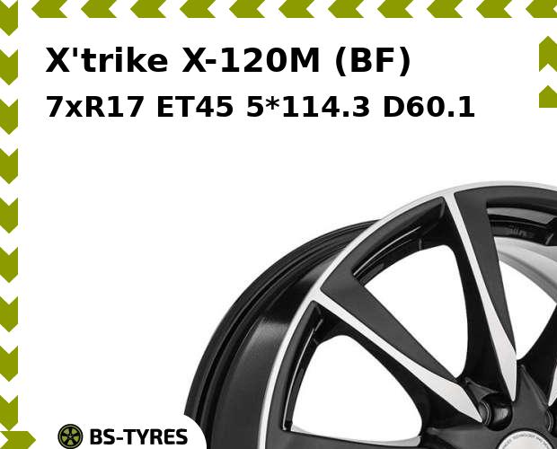 

Колесный диск X'trike, X-120M (BF) 7xR17 ET45 5*114.3 D60.1