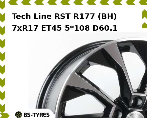 

Колесный диск Tech Line, Tech-line RST R177 (BH) 7.0xR17 ET45 5*108 D60.1