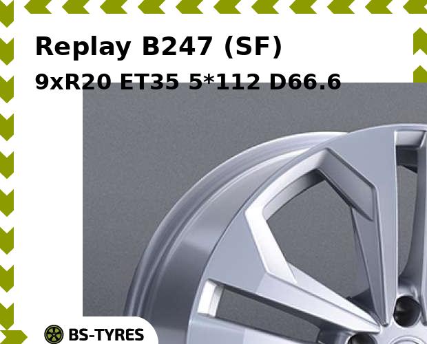 

Колесный диск Replay, B247 (SF) 9xR20 ET35 5*112 D66.6
