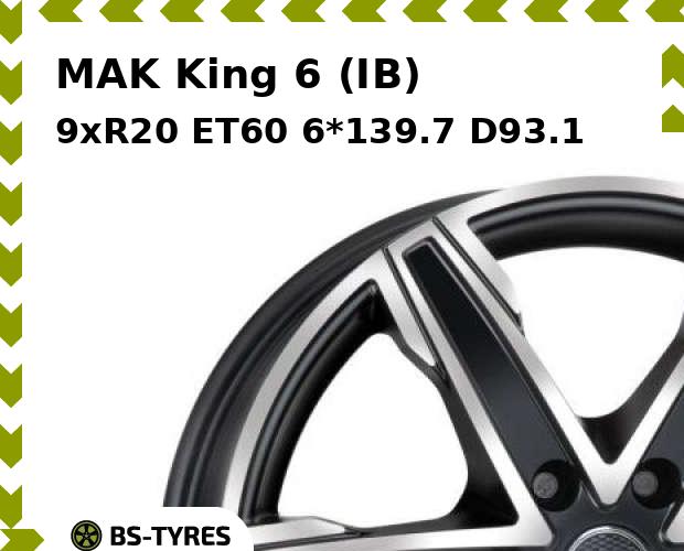 

Колесный диск MAK, King 6 (IB) 9xR20 ET60 6*139.7 D93.1