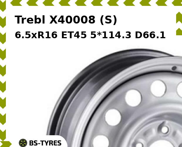 

Колесный диск Trebl, X40008 (S) 6.5xR16 ET45 5*114.3 D66.1