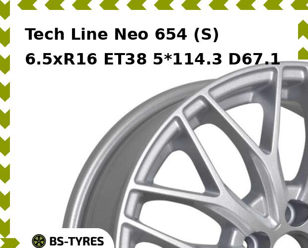 

Колесный диск Tech Line, Tech-line Neo 654 (S) 6.5xR16 ET38 5*114.3 D67.1