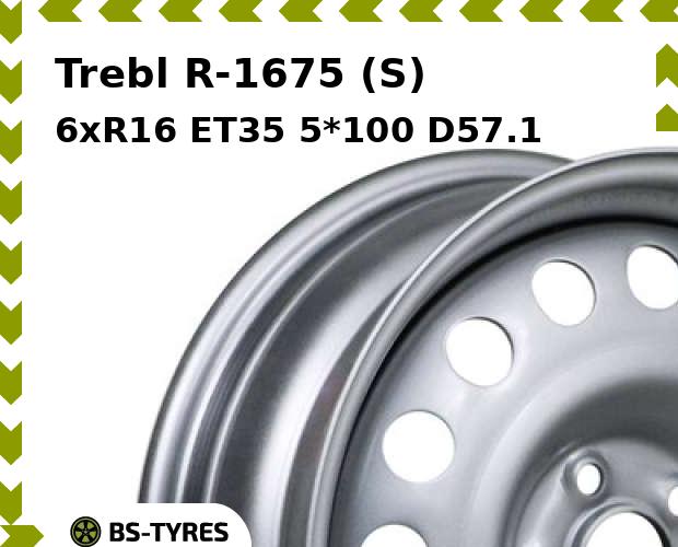 

Колесный диск Trebl, R-1675 (S) 6xR16 ET35 5*100 D57.1