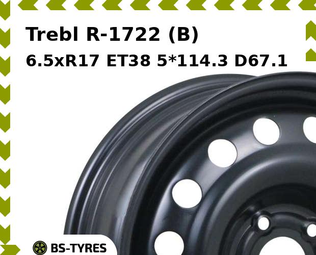 

Колесный диск Trebl, R-1722 (B) 6.5xR17 ET38 5*114.3 D67.1