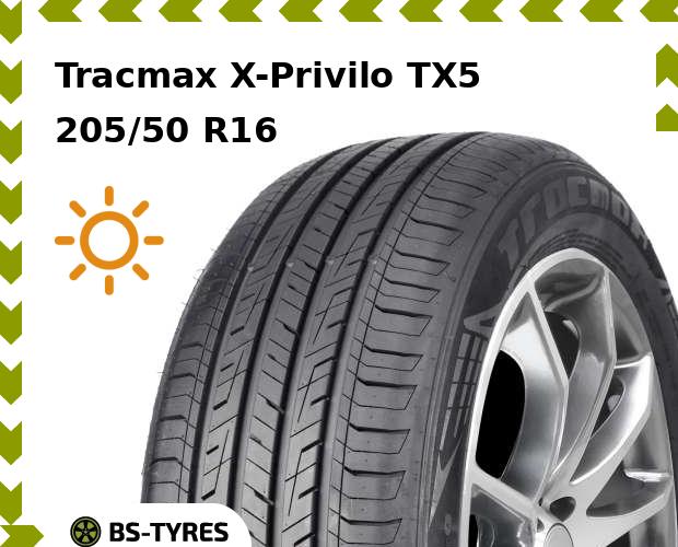 

Летние шины Tracmax, X-Privilo TX5 205/50 R16 87W