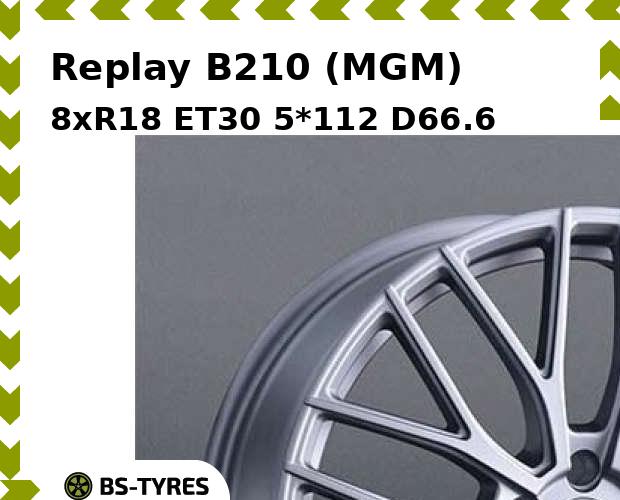 

Колесный диск Replay, B210 (MGM) 8xR18 ET30 5*112 D66.6