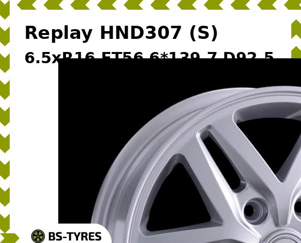 

Колесный диск Replay, HND307 (S) 6.5xR16 ET56 6*139.7 D92.5