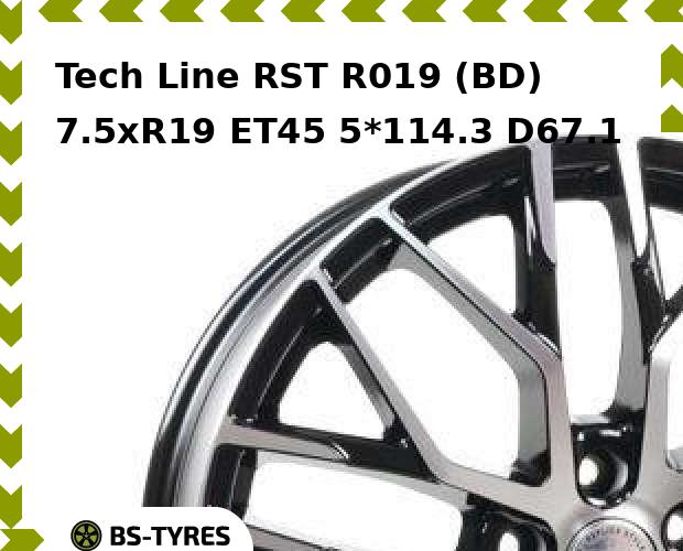 

Колесный диск Tech Line, Tech-line RST R019 (BD) 7.5xR19 ET45 5*114.3 D67.1
