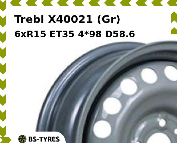 

Колесный диск Trebl, X40021 (Gr) 6xR15 ET35 4*98 D58.6