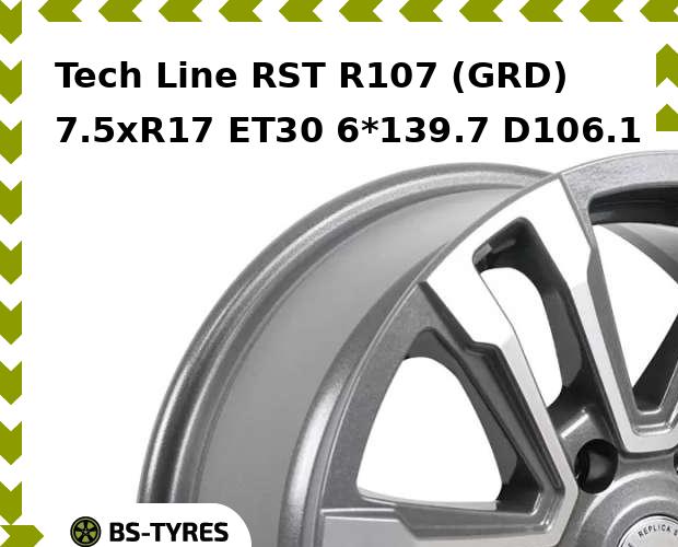

Колесный диск Tech Line, Tech-line RST R107 (GRD) 7.5xR17 ET30 6*139.7 D106.1