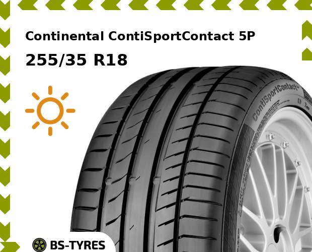 

Летние шины Continental, ContiSportContact 5P 255/35 R18 94Y