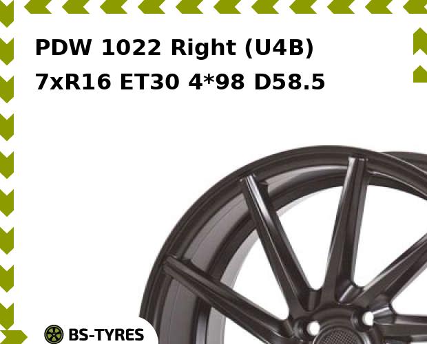 

Колесный диск PDW, 1022 Right (U4B) 7xR16 ET30 4*98 D58.5