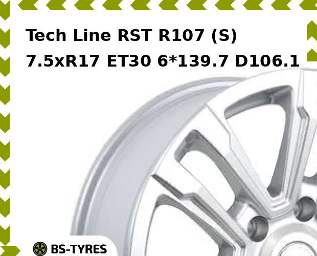 

Колесный диск Tech-line, RST R107 (S) 7.5xR17 ET30 6*139.7 D106.1