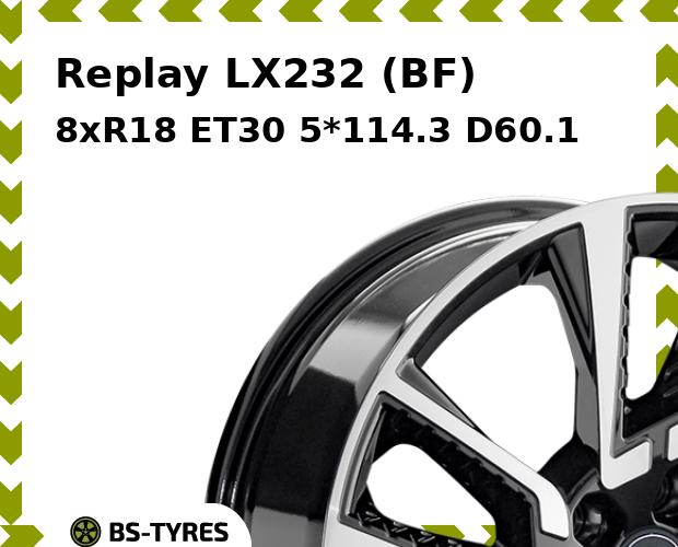 

Колесный диск Replay, LX232 (BF) 8xR18 ET30 5*114.3 D60.1